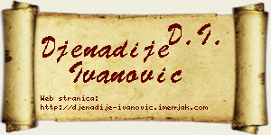 Đenadije Ivanović vizit kartica